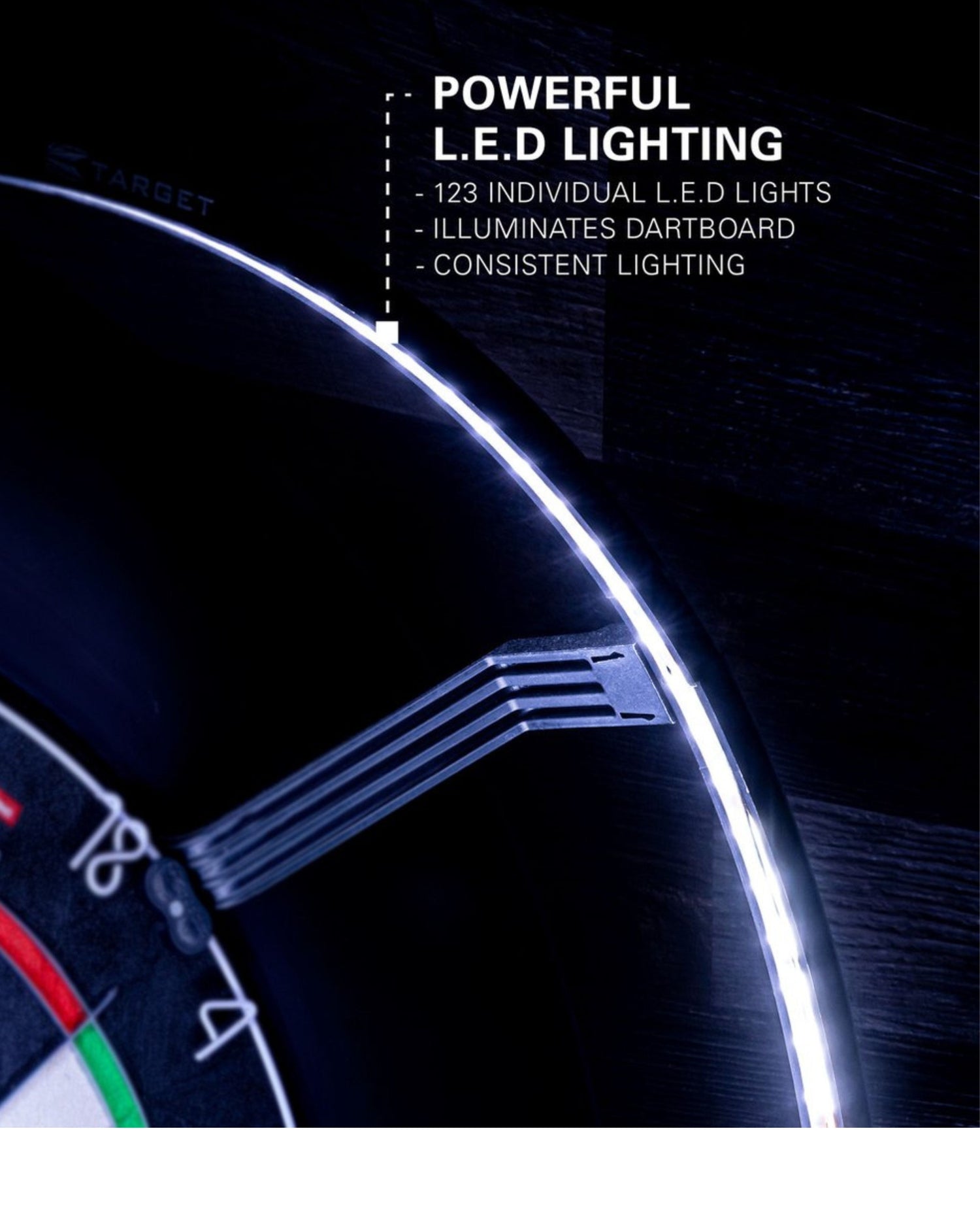 Target Corona Vision – LED-ringverlichting voor Dartfold