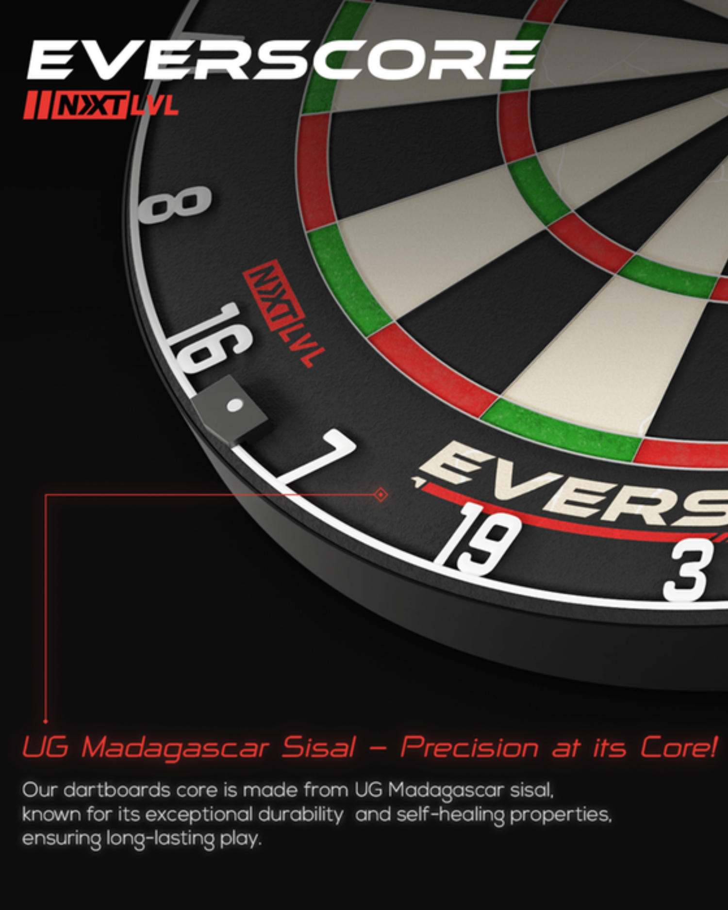 GOAT Everscore NXT LVL - Professioneel Dartbord